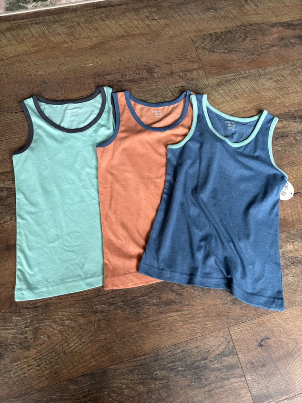 3-Pack Sleeveless Tank Tops - Mint, Rust,